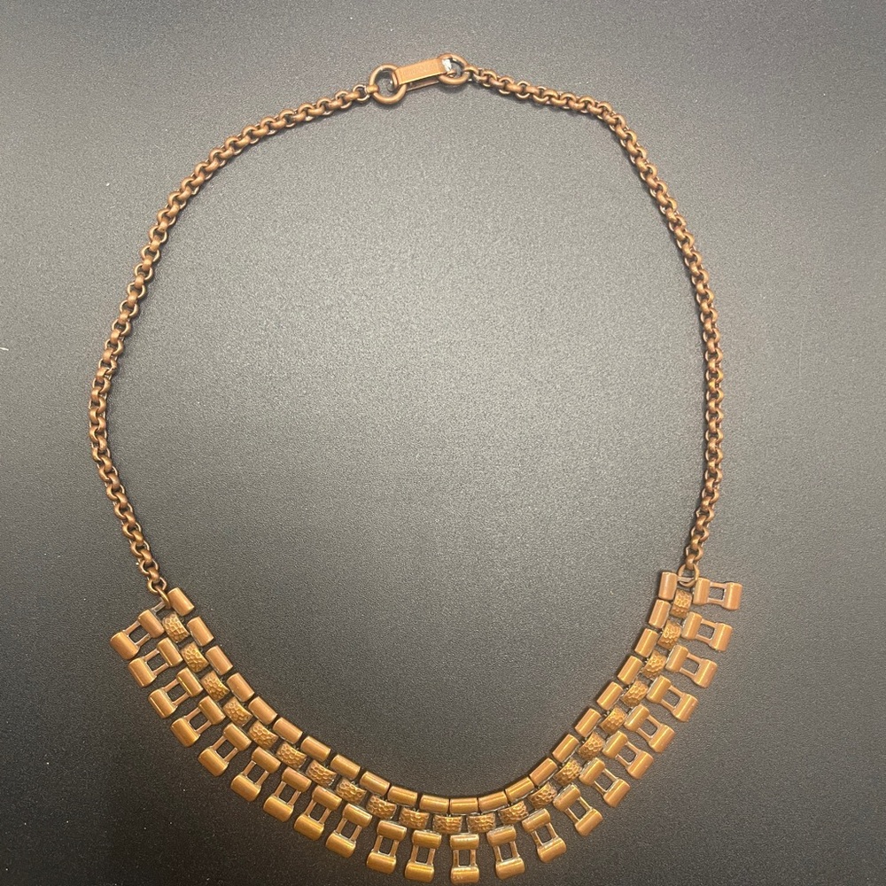 Art Deco Copper Necklace